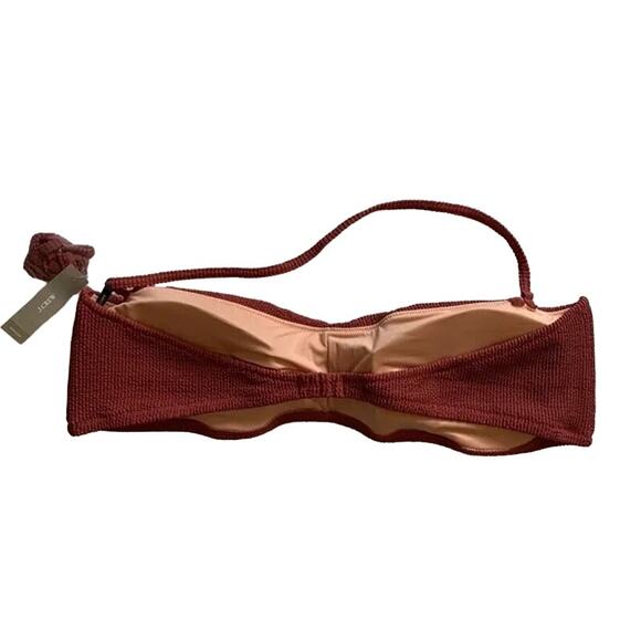 NWT J. Crew Textured Convertible Scrunchie Stretch Sweetheart Bikini Top 3X 2891 - Picture 6 of 12